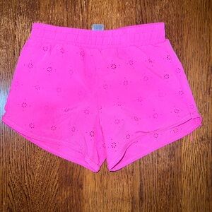 90 Degree By Reflex Hot Pink Eyelet Athletic Shorts